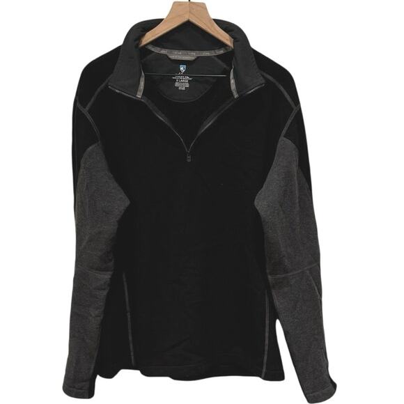 Kuhl Men’s Revel 1/4 Zip Pullover Black‎ and Gray Size XL - Picture 1 of 9